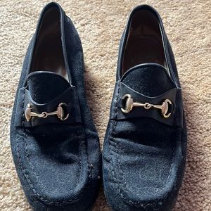 Gucci Womens Cloth Loafers Size 5